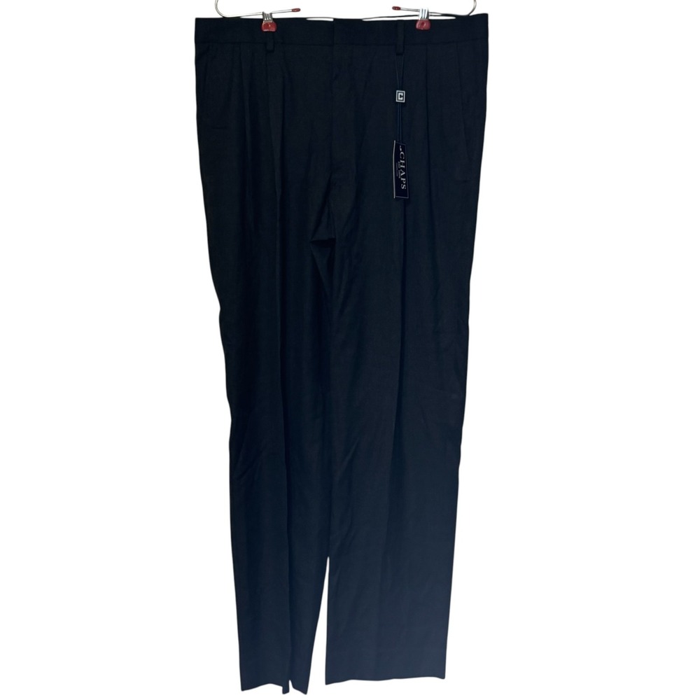 Chaps Kids Boys Pants Chino Pleated Cuffed  Executive Collection Gray 18H NWT